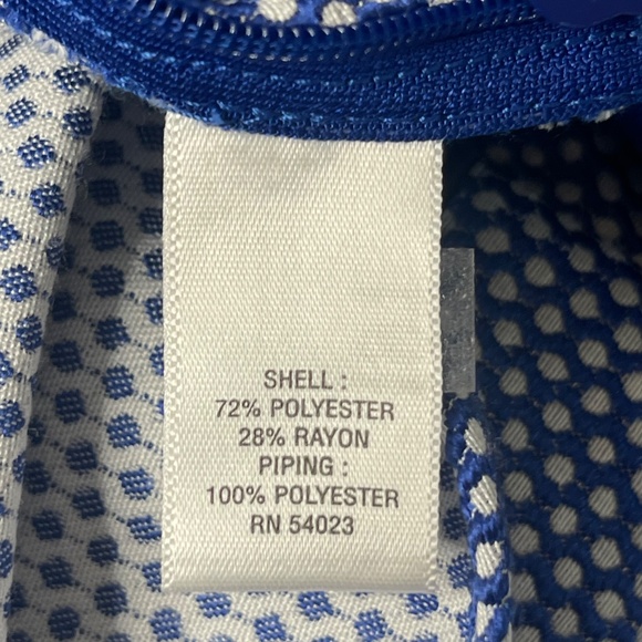 NWT Banana Republic textured Riviera Blue peplum top Size 8 - Picture 11 of 11